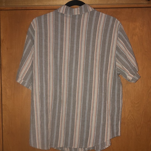 Vintage Teddi striped textured button down shirt - Picture 8 of 8